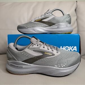 Brooks Mens Adrenaline GTS 24 Gray Athletic Running Shoes Men’s Size 8 4E